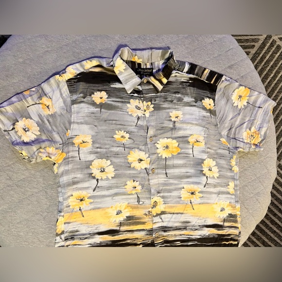 JAMS WORLD 50 Years Retro Rayon 80s Hawaiian Surf Button Down Short Sleeve Shirt - Picture 3 of 7